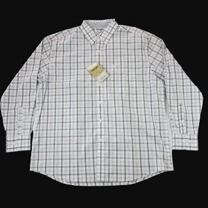 Wrangler Men's George Strait Long Sleeve Button Down Plaid Shirt White/Gray